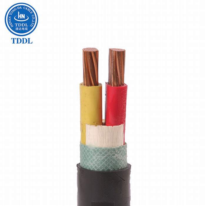 
                                 0.6/1kv-2 Núcleo Conductor de cobre aislados con PVC, Cable de acero recubierto de PVC blindado Nyry Cable de alimentación                            
