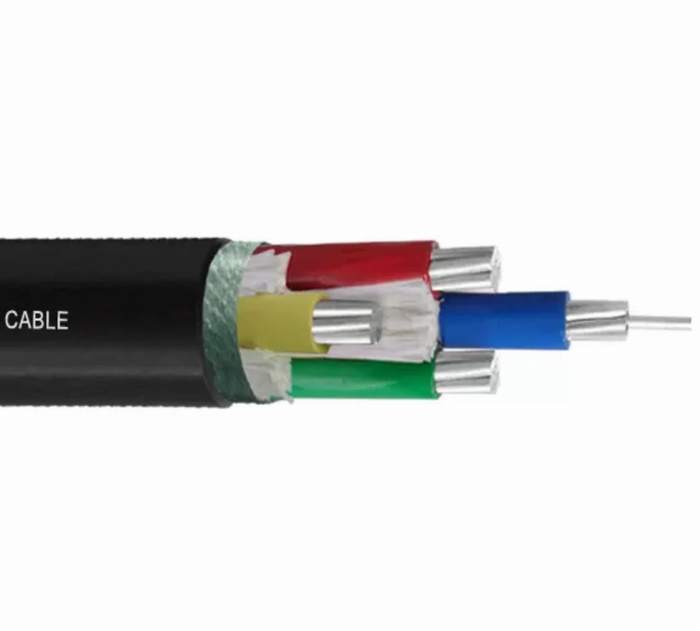 1000V Aluminum Conductor Three and Half Core PVC Insulated & Sheathed Unarmoured Cable