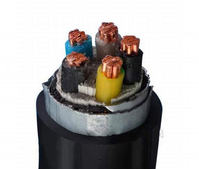 
                                 5 coeurs Cu / XLPE / Sta / PVC Câble d'alimentation multi-coeur de bandes en acier câble blindé de 0,6 / 1 kv                            
