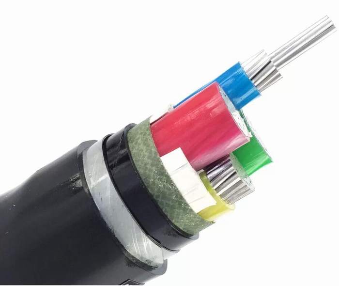 
                                 Al/XLPE/sta/PVC Câble d'alimentation blindés Al Conductor Yjlv22 Câble d'isolement en polyéthylène réticulé avec ruban d'acier Armour                            
