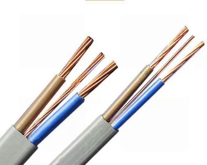 
                                 Flach elektrisches Kabel-Draht graues 2* 2.5 des Zwilling-BS6004-2000 u. der Masse + 1.5sqmm                            