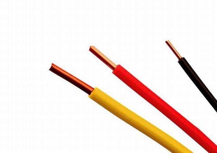 
                                 La couleur personnalisée sur le fil de câble électrique simple coeur de Câble isolé PVC 450 / 750 V                            