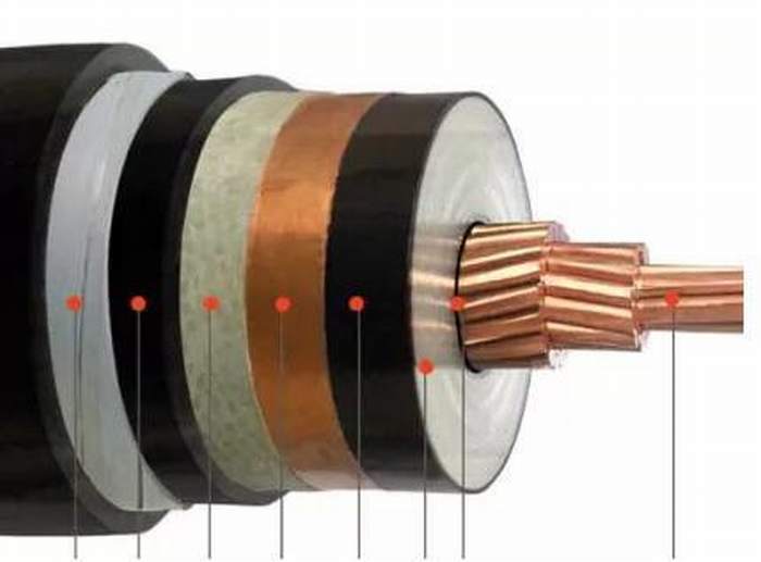 
                                 Cu de cuivre avec isolation XLPE Mv câble blindé armure de bandes en acier inoxydable d'un câble d'alimentation haute tension de phase                            