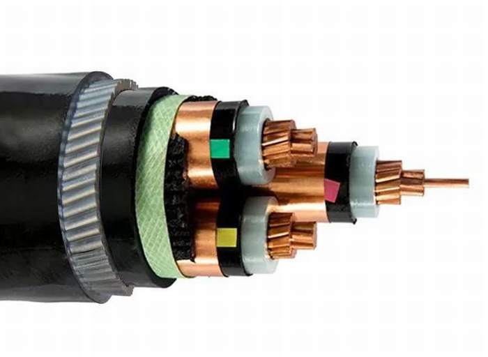 
                                 Cu Cts eléctrico Swa Cable Blindado tres núcleos de alta tensión de 3 x 400 mm2                            