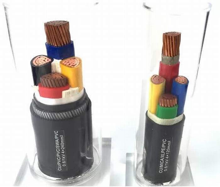 Cu / Mica / XLPE / PVC 0.6/1kv 4X240mm2 Fire Resistant Cable XLPE Electricity Power Cable