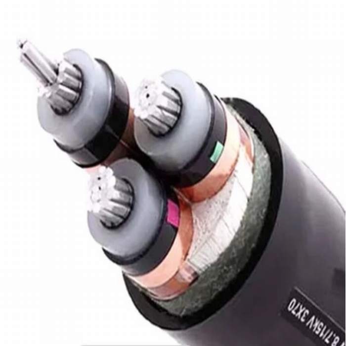 Custom Made XLPE Copper Cable / Black Insulation Underground Power Cable