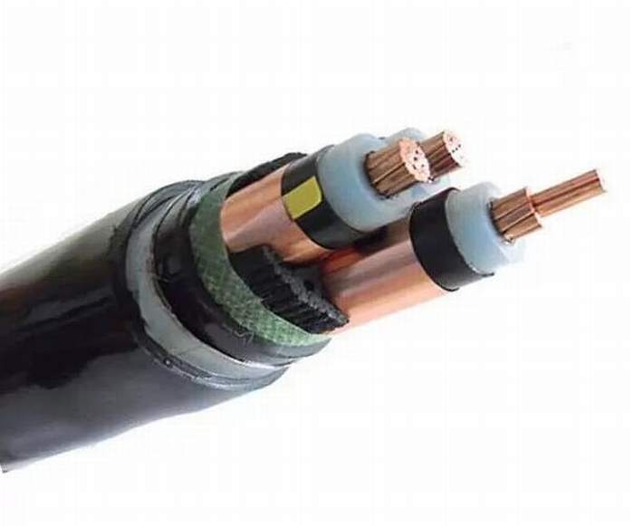 
                                 Blindados tres núcleos de alta tensión de cinta de acero de Cable Eléctrico Cable de cobre blindado MV                            