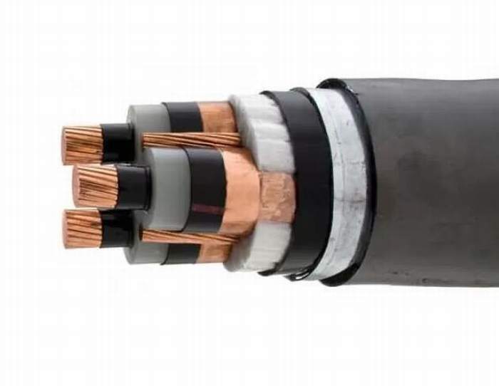 
                                 Cable de alta tensión blindados ligeros 3 núcleos con Conductor de cobre de la tierra desnuda                            