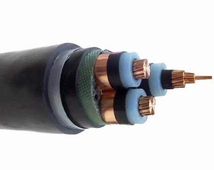 
                                 Mittleres Spannungs-Stahlband-gepanzertes elektrisches Kabel 3 Phasen-Cu/XLPE/Sta/Kurbelgehäuse-Belüftung Energien-Kabel                            