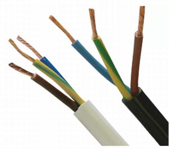 
                                 Isolés de PVC et gaine en PVC du câble électrique BVV. 2core, 3, 4Core, Core 5 Core 2.5Sqmm X1.5sqmm, à 6sqmm                            