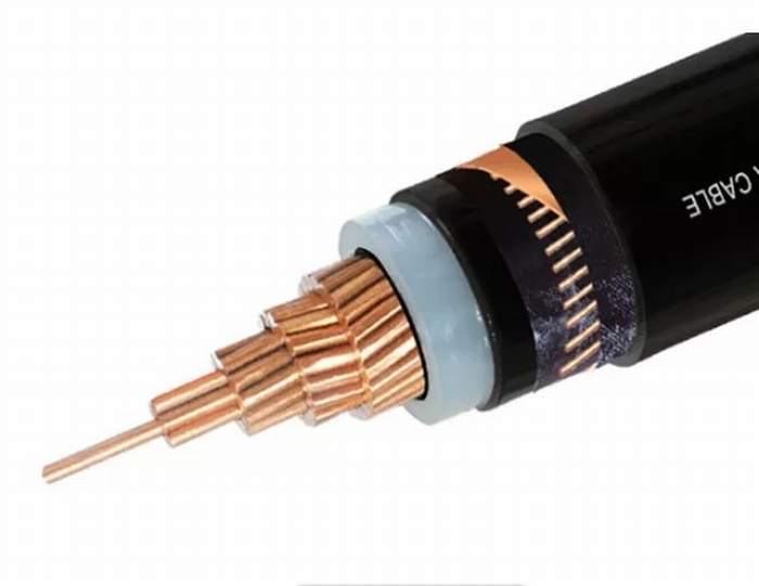Semi Conductor XLPE 6.35/11kv 1X95mm2 Power Cable Black Jacket Flame Retardant for Laying Indoors