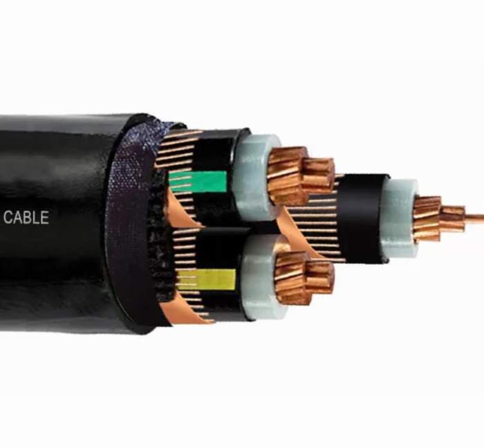 
                                 Yxc8V-R Ht câble 3 conducteurs isolés en polyéthylène réticulé 500m de longueur de gaine extérieure du tambour couleur noir                            