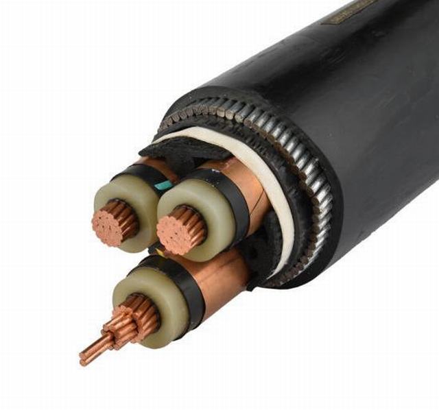  10kv XLPE Conductor de cobre aislado Cable de alimentación para la transmisión de potencia