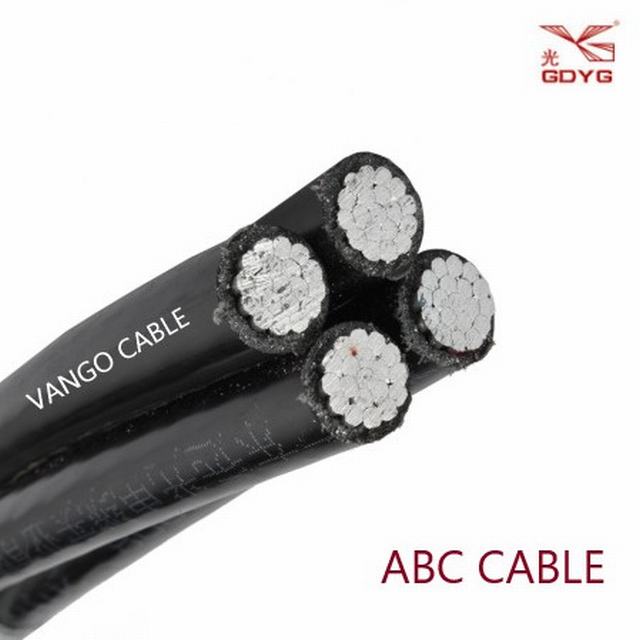  Câble d'ABC, 1core/ 2core/ 3core/ 0.6/1kv 4core, conducteur de cuivre isolés de PVC Antenne Câble fourni