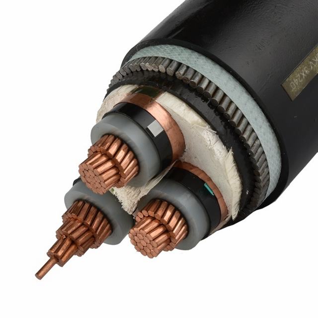  Aluminium/câble d'alimentation de base de cuivre, XLPE/isolés en PVC avec ruban en acier gainé PVC ou en acier sur le fil blindé Blindé (SWA) Câble électrique.