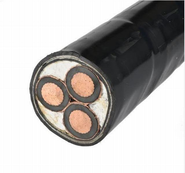 Electric Cable, 3 Cores, Aluminium/Copper Core, XLPE Insulated Power Cable.