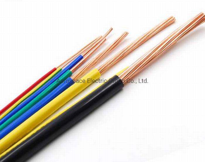 BS Standard Solid Stranded Conductor Resistant Heat BVV Bvr BV House Building Overhead Flexible Insulating Sheath PVC Copper Cable Electric Wire