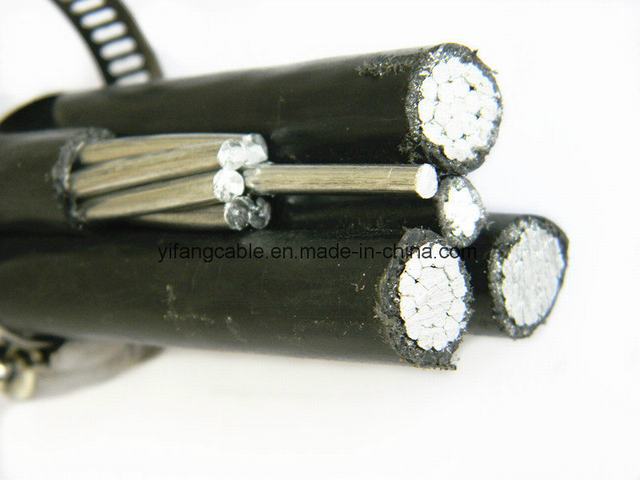  1 - Kabels 2X10 Sqmm, van het Aluminium Aeks de Lucht Gebundelde XLPE Kabel 2X16mm2 ABC