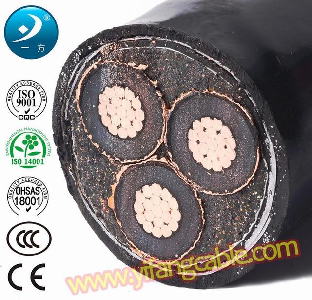  22kv Al XLPE swa câble PVC de puissance 3x95mm2