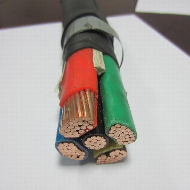  4+1 Kern-Cu XLPE/PVC-doppeltes Stahlband gepanzertes PVC-Leistung-Kabel
