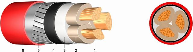 5-8kv XLPE Insulated PVC Sheathed Unarmoured Power Cable 100/133% Insulation Levels