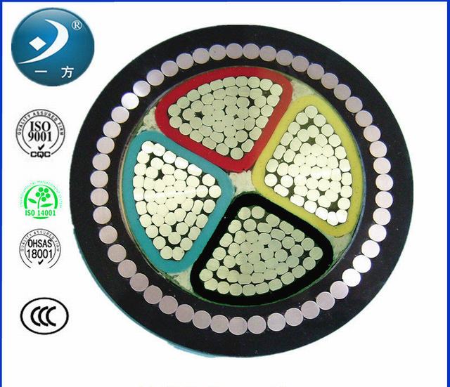  6/35kv Aluminum Conductor XLPE Insulated XLPE Sheathed Cable