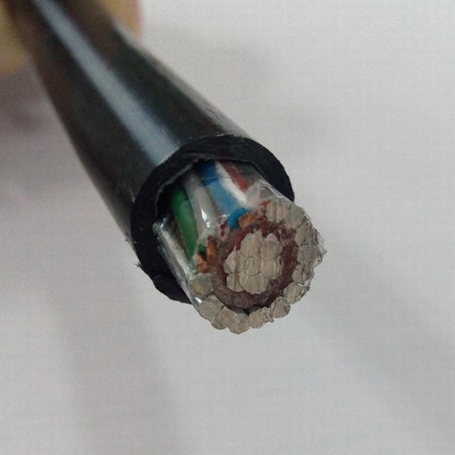  Al Cu XLPE Conductores aislados con PVC + cable de cobre fino Núcleo de aislamiento del cable subterráneo concéntricos Neutral