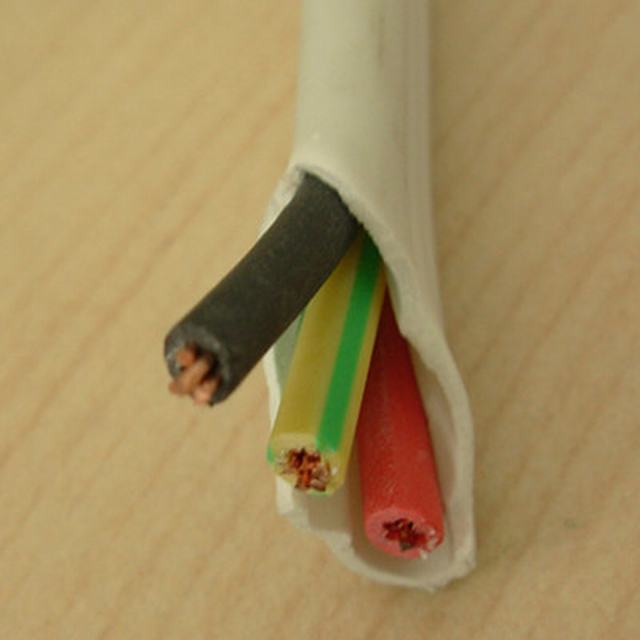  Le fil de bâtiment isolant en PVC le fil électrique à plat 2,5 + terre