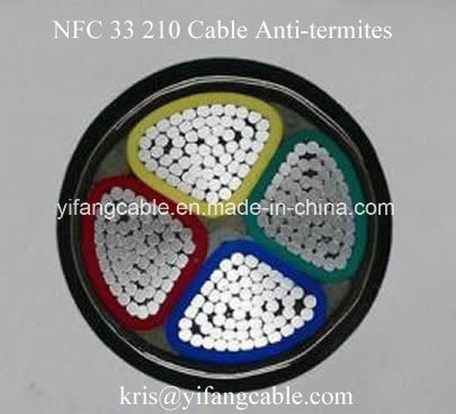  Le câble d'aluminium Anti-Termites NF C 33-210 H1 XDV-as/ar 3+1c 50~240mm2