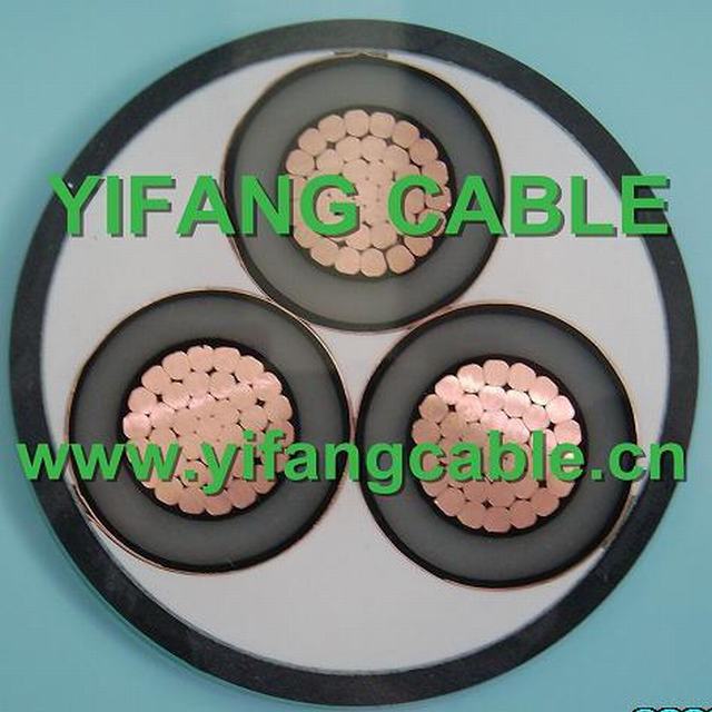  El conductor de aluminio/cobre tres núcleos MV Cable de alimentación