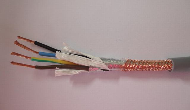  Trenzado de alambre de cobre del cable de mando blindado con Conductor de cobre