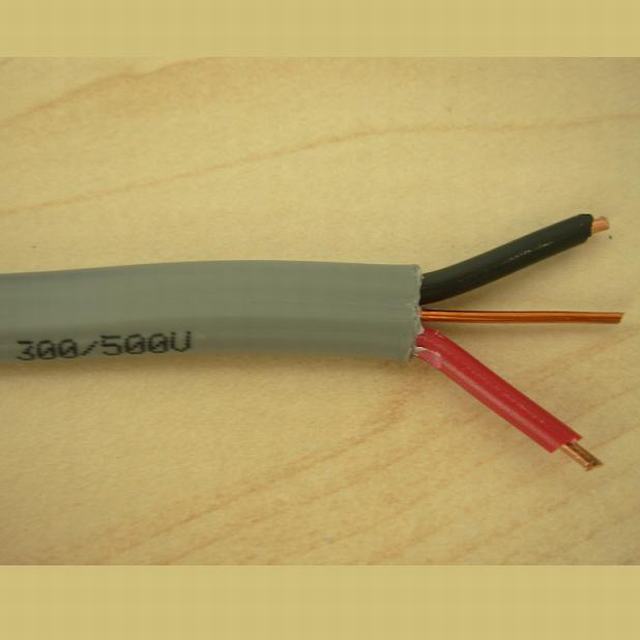 
                                 prix d'usine 1.5mm 2.5mm Twin et câble de masse sur le fil électrique isolé PVC plat                            