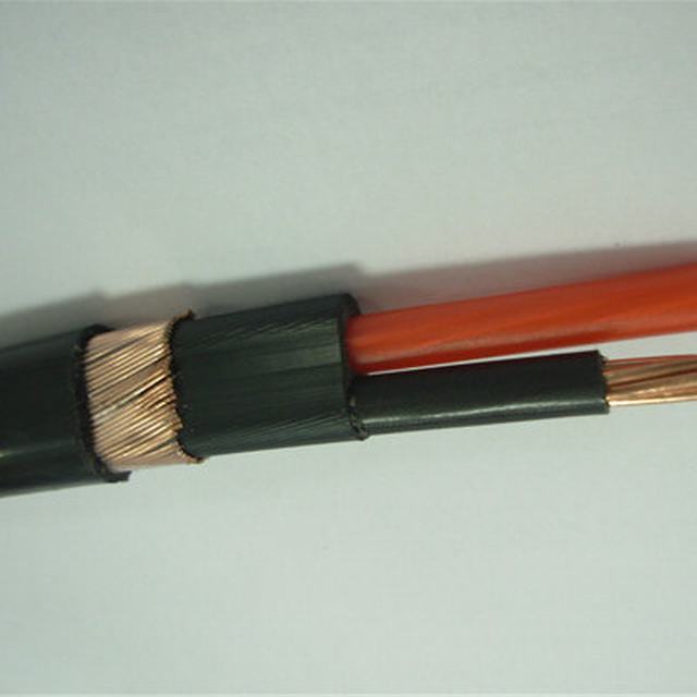  Flat Cable concéntrico de PVC de 2 núcleos de Cu de alambre de cobre conductores Cable blindado