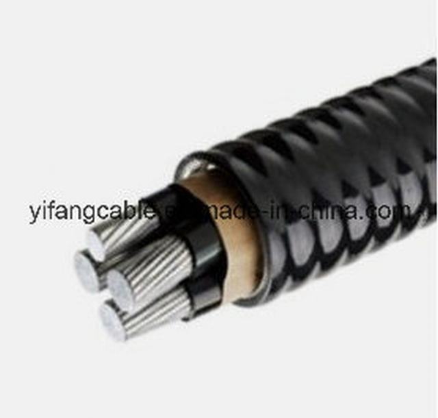Four Conductor Aluminum Jacketed Mc Cable and Grounding Conductor 600V