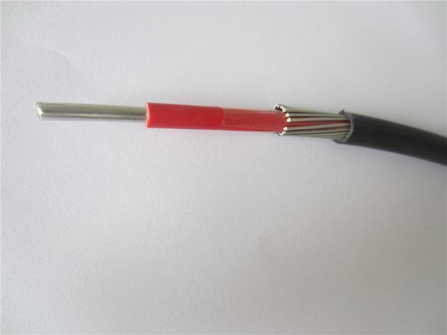  Tension faible conducteur aluminium fine en aluminium solide sur le fil blindé Câbles concentriques