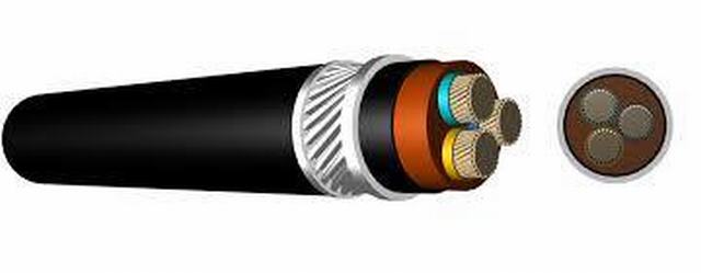  SWA media di Voltage Power Cable 11kv Three Core