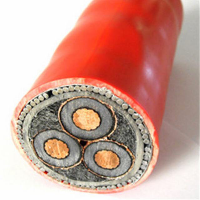  N2XS2y 33kv XLPE Conductor de cobre aislado Powe Cable 3x95mm2
