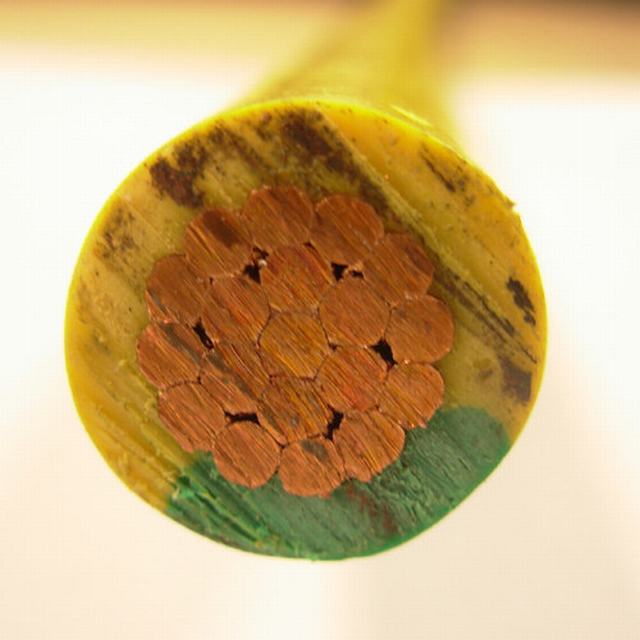  Filo di messa a terra isolato PVC del collegare di verde giallo del conduttore del rame del cavo
