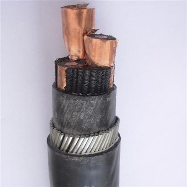  Cable de alimentación de 3 núcleos de 15kv XLPE Cu/cinta/Cu/PVC/SWA/Cable PVC