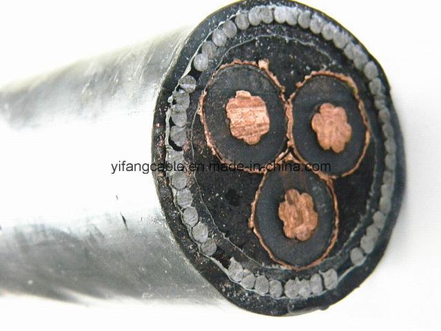  XLPE силовой кабель с изоляцией из ПВХ пламенно стальная проволока бронированных питание