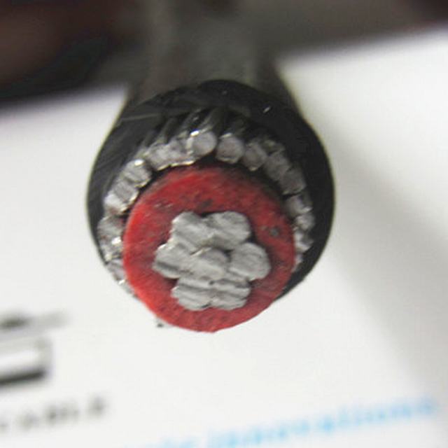 Stranded Aluminum Conductor Red Color PVC Insulated Armoured Concentric Neutral Cable