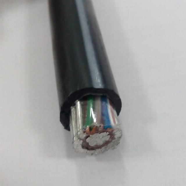  Dos de 60 a 10 mm de 600/1000V aislamiento XLPE al cable de servicio completo con 2x0,5 mm2 Cable concéntrico núcleos piloto