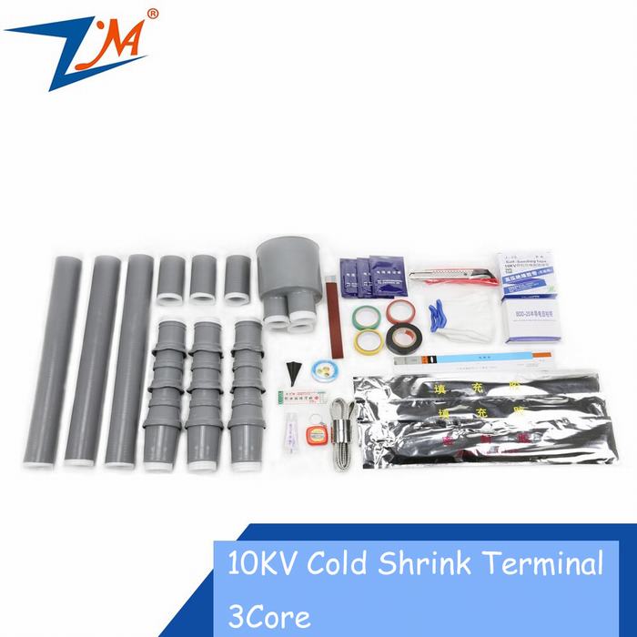 10kv Silicone Rubber Cold Shrink Outdoor Cable Terminal Kit Three/One Core