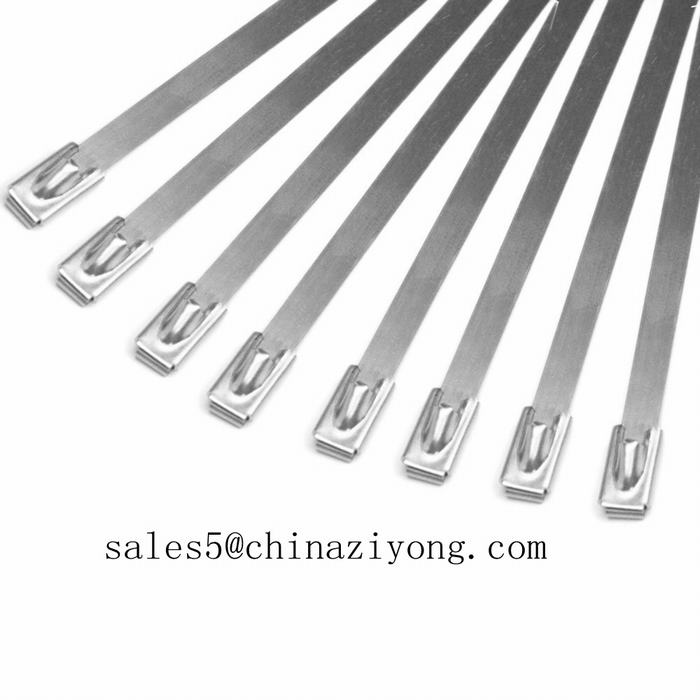 
                                 Kugel-Verschluss Edelstahl-Kabelbinder 7.9mm breit                            