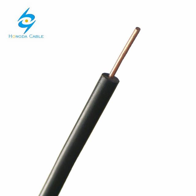 
                                 Núcleo sólido de 0,5 mm2, cable de alambre recubierta de polietileno PE XLPE                            