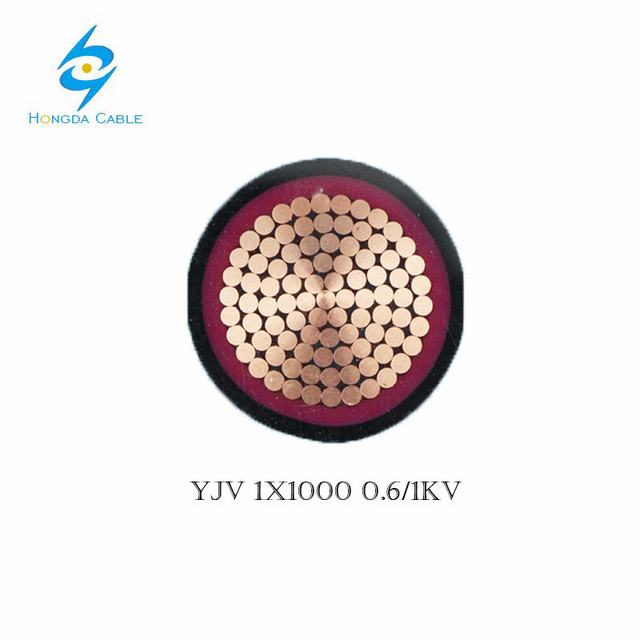  0.6/1kv XLPE de cobre de 1X1000 Cable de alimentación/PVC
