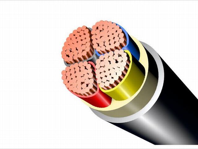  0.6/1kv 4 Core de 4 x 120 mm de Cu/XLPE/PVC Conductor de cobre recubierto de PVC Insualted Cable de alimentación