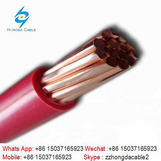 
                                 1/0 AWG de cobre aislados con PVC, cable eléctrico                            
