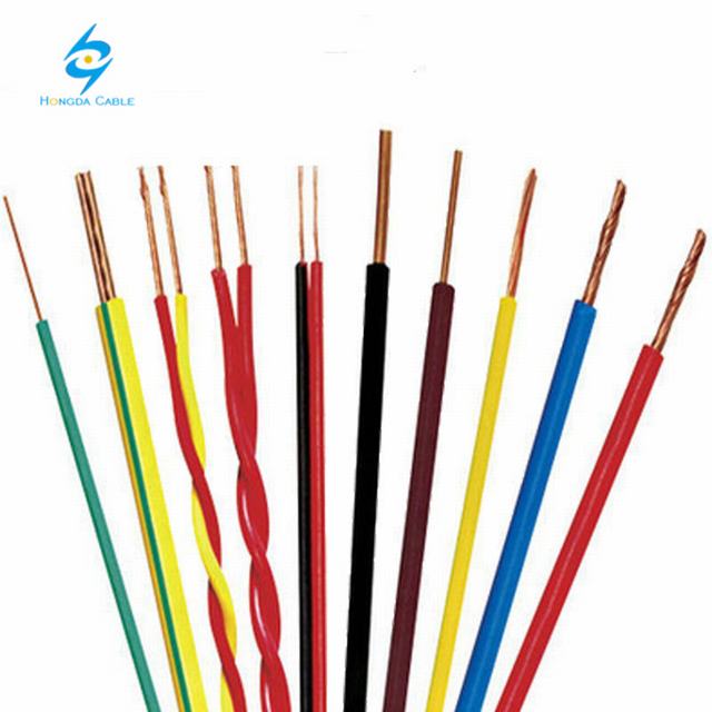 
                                 1,5 mm2 de 2,5 mm2 Conductor de cobre recubierto de PVC de cable eléctrico cable de tierra para la construcción                            