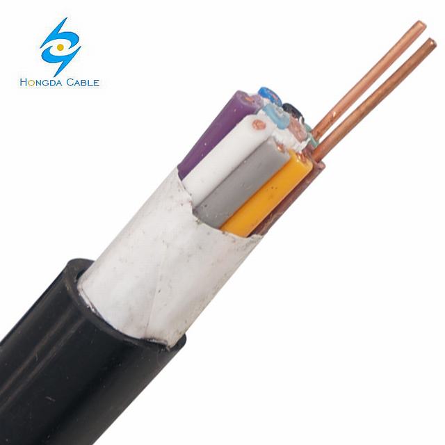  Los núcleos de 10 Cable de control de cobre aislados con PVC, Cable de control de revestimiento de PVC de 1,5 mm2 de 2,5 mm2